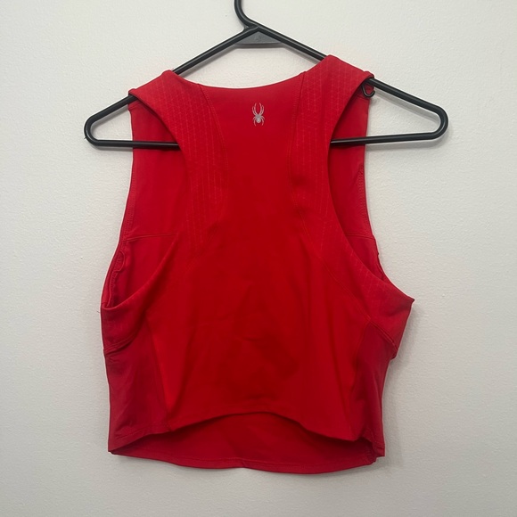 Spyder Red Performance Tank with Logo - Picture 3 of 5